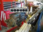 The engine from the '66 with the head off