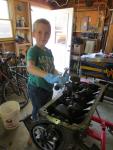 Jay installing the fuel pump