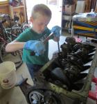 Jay installing the fuel pump