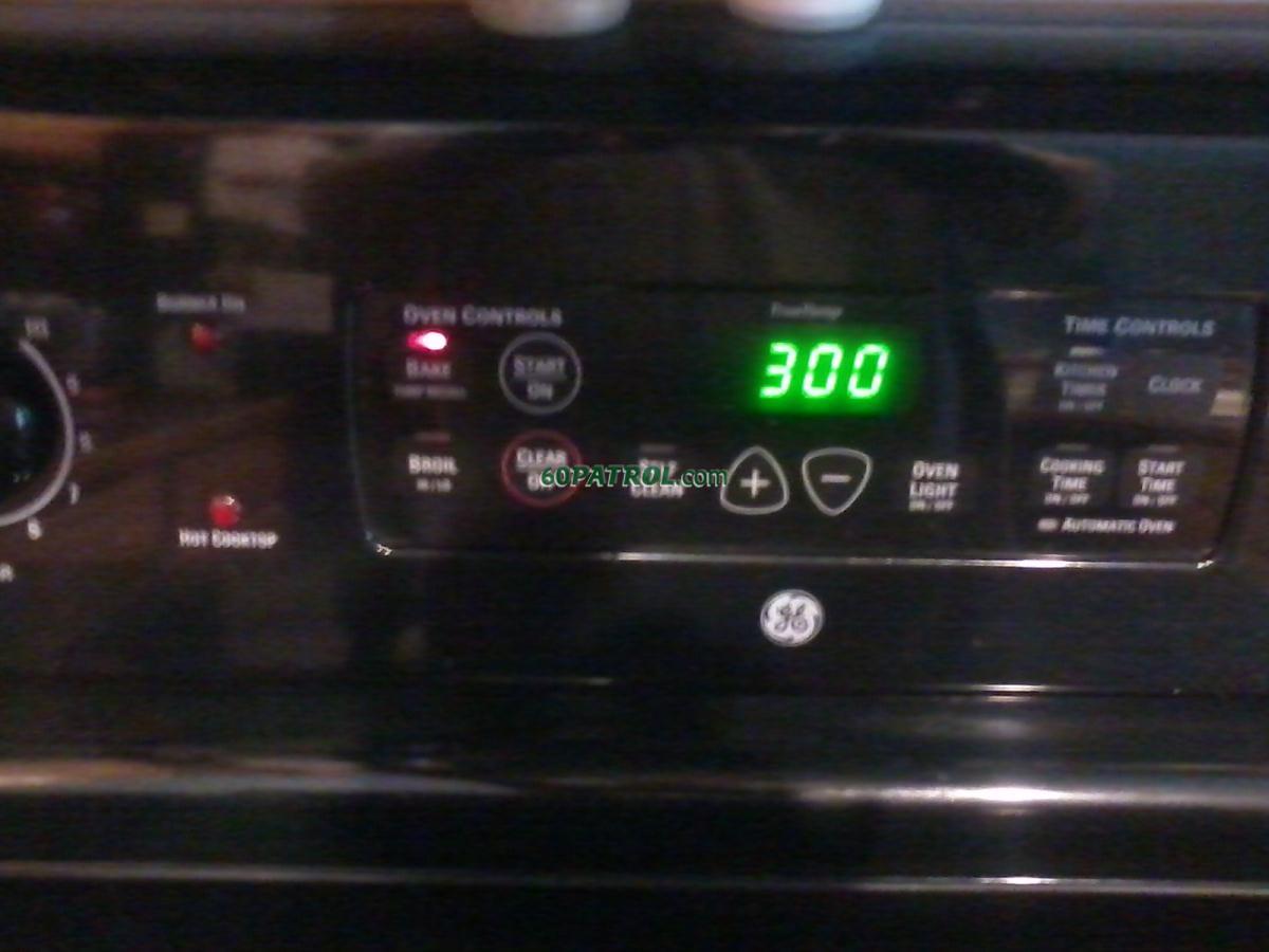 Set oven to 300 for 15 min