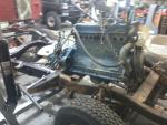 engine being removed from frame