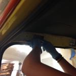Fiberglassing inside of windscreen frame