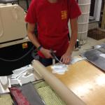 cutting fiberglass