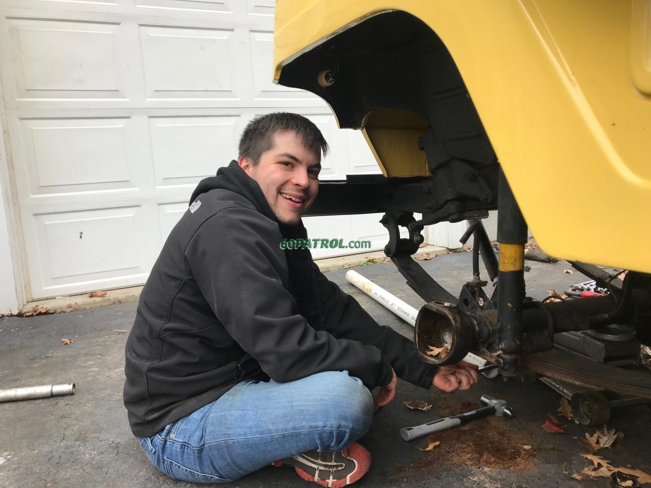 removing old front axle