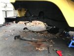 old front axle removed